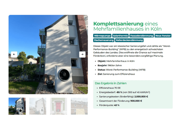 Hero Banner Referenz - Gromoll Energieberatung Referenzprojekt